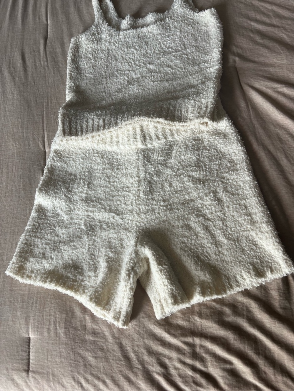 SKIMS Soft Cream Textured Knit Loungewear Piece L/XL - Picture 2 of 8